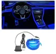 5m Ambient EL Wire Light Kit for Car Dashboard Console Trim - 1