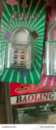 2pcs Password Padlock with Vertical Numbered Press Buttons - 1