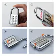 2pcs Button Combination Padlock with Steel Shackle - 1