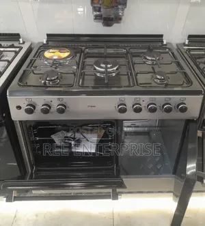 Mika 60x90cm Standing Cooker: 4 Gas Burners + 1 Electric Hot Plate, Gas Compartment