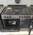 Mika 60x90cm Standing Cooker: 4 Gas Burners + 1 Electric Hot Plate, Gas Compartment - 2