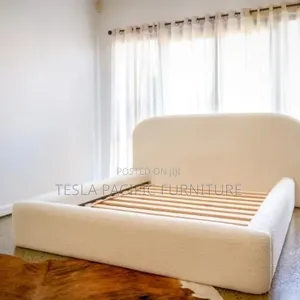 Modern Fully Upholstered Super King Bed with Mattress - Free Delivery