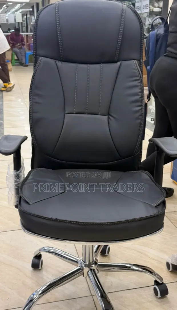 Executive High Back Leather Office Chair - Brand New - 1