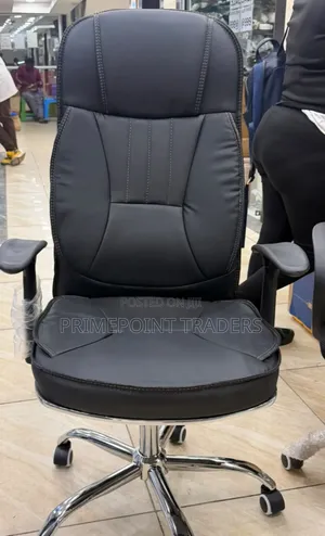 Luxury Executive Leather High Back Office Chair - Ergonomic