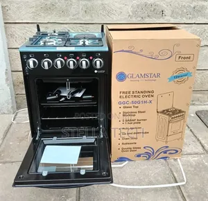 Glamstar Black 50x55 Standing Cooker 3+1 Burners