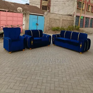 Royal Blue 6-Seater Sofa Set