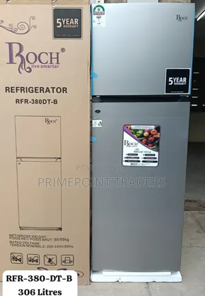 ROCH RFR-380-DT-B 306L Double Door Refrigerator