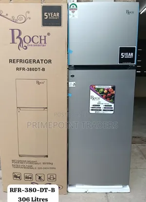 ROCH 306L Double Door Fridge RFR-380-DT-B
