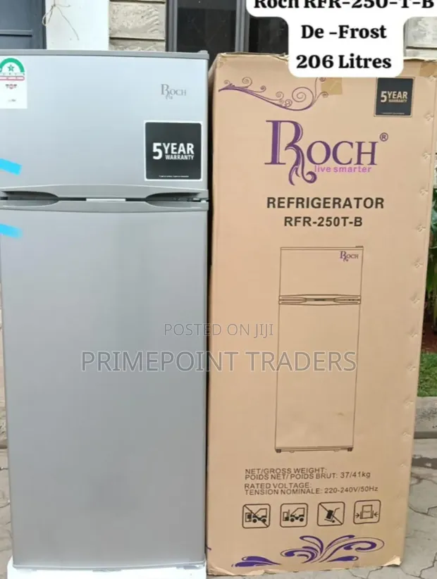 ROCH 206L Double Door Fridge RFR-250-T-B | Brand New - 1