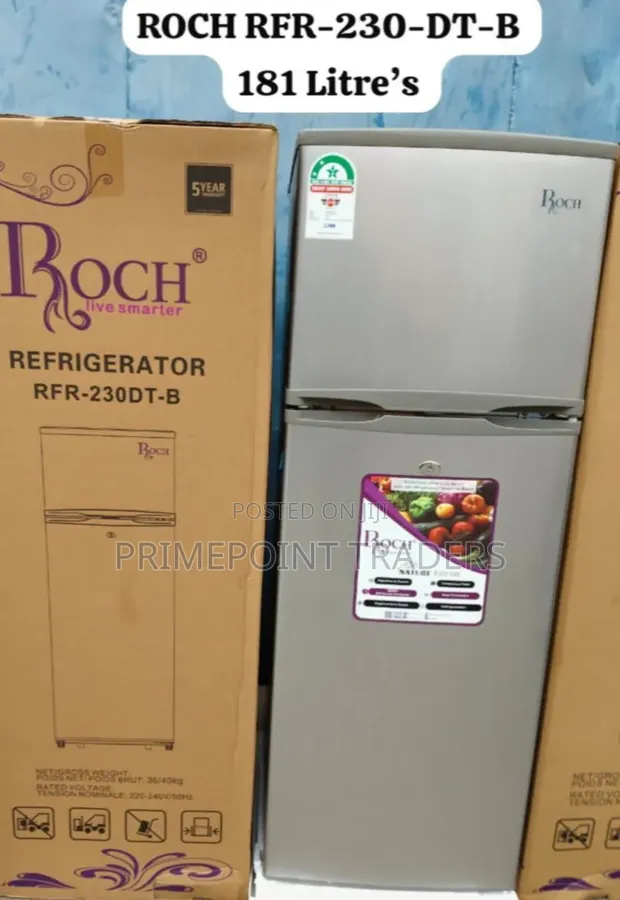 ROCH RFR-230-DT-B 181L 2-Door Refrigerator - 1