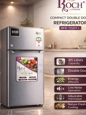 ROCH 90L Double Door Fridge - RFR-115-DT-I