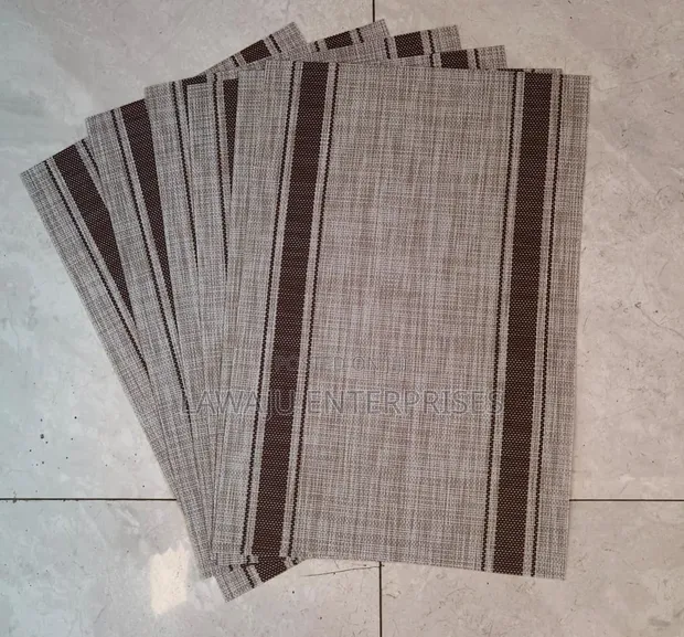 PVC Woven Dining Table Mats (Set of 6) - 1
