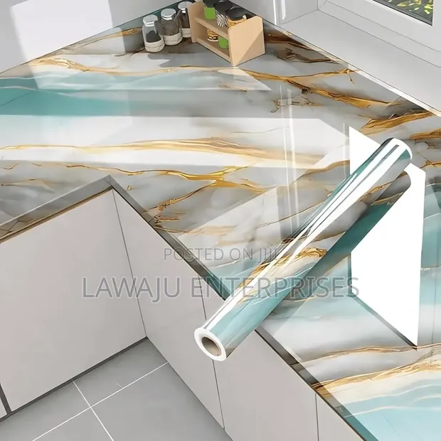Self-Adhesive Vinyl Wallpaper - Marble Profile (45cm x 5M) - 1