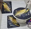 3-Piece Non-Slip 3D Toilet Mat Set - 2