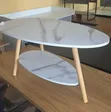 Modern Marble-Look MDF Coffee & Bedside Table - 1