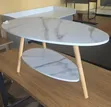 Modern Marble-Look MDF Coffee & Bedside Table - 2