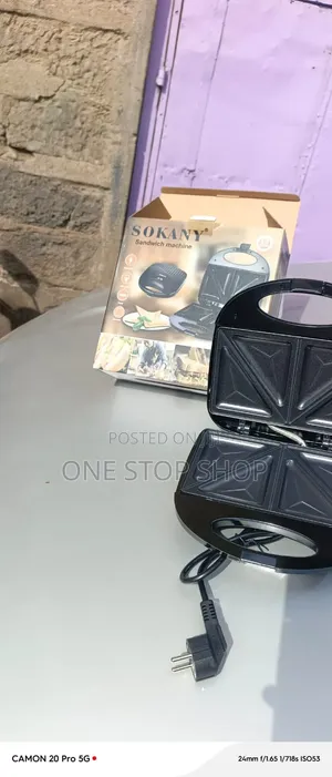 Sokany Sandwich Maker with Non-Stick Plates