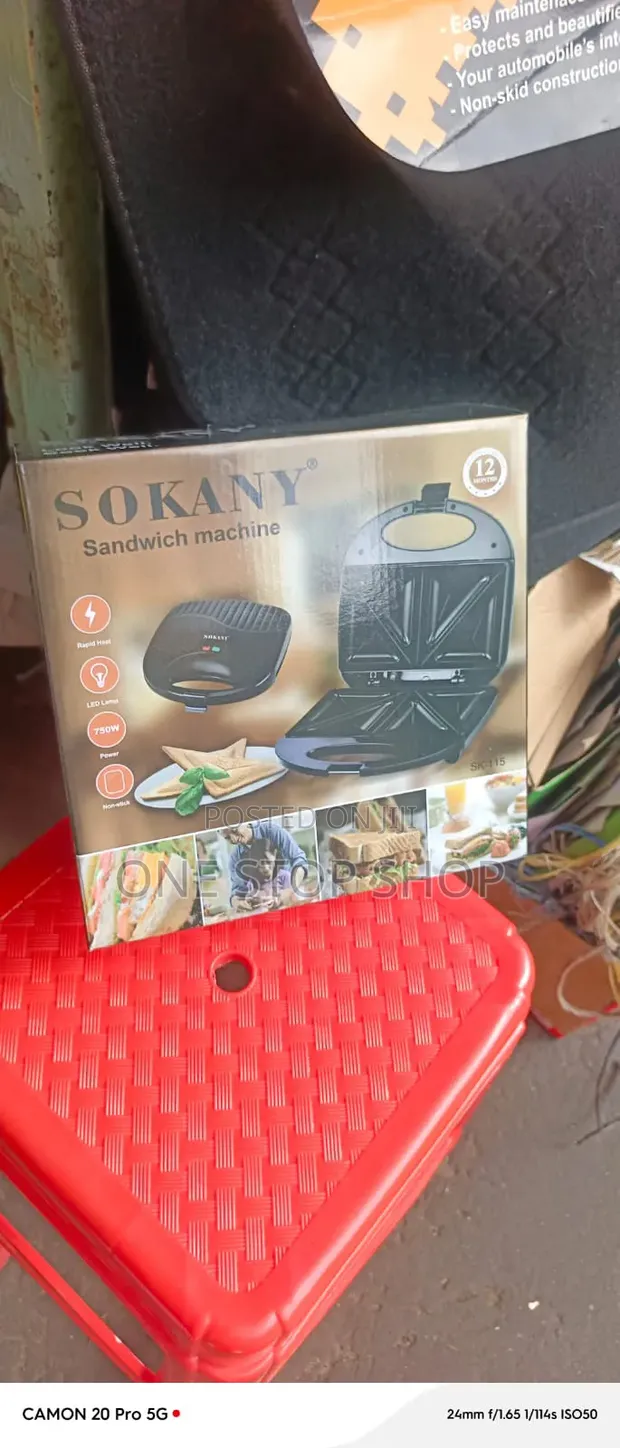 Brand New Sokany 2-Slice Electric Sandwich Toaster - 1