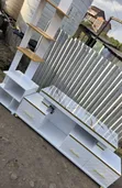 Modern TV Stand with LED Lights & Flower Decor Stand - 1