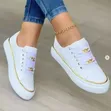 Elegant Ladies Chained Lace-Up Sneakers - 1