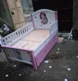 3x6 Children's Cot Bed with Side Rail & Underbed Storage - 2