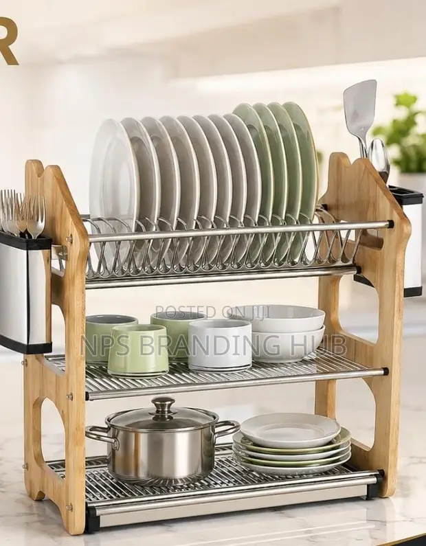 3 Layer Heavy Duty Dish Rack - 1