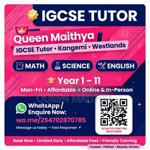 Mwalimu wa IGCSE - Hisabati, Sayansi, Kiingereza (Miaka 1-11)