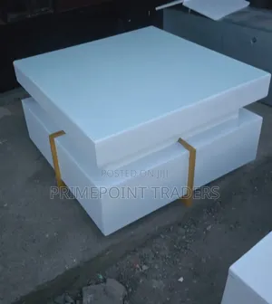 White Executive Modern Square Coffee Table