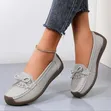 Executive Ladies Loafer Shoes - Brown Leather - 2