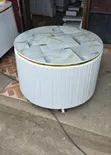 Luxury Executive White Round Coffee Table - 1