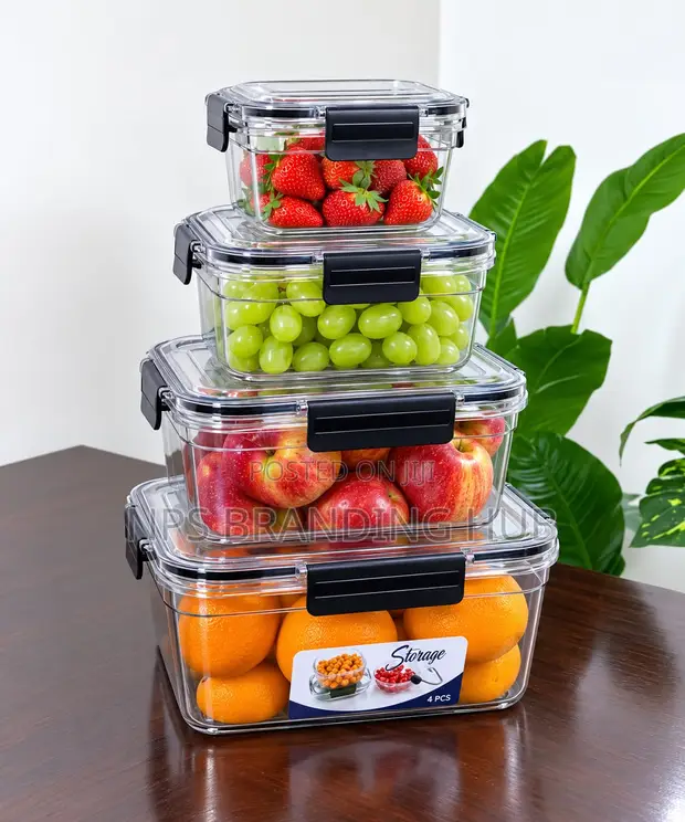 4-in-1 Transparent Airtight Pantry Boxes - 1