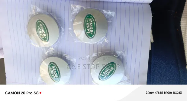 4pc Silver Alloy Wheel Center Caps for Land Rover - 1