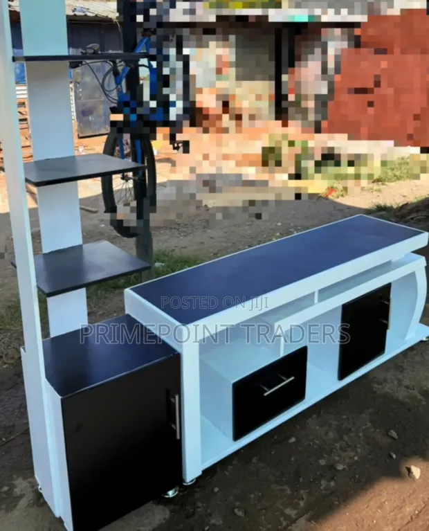 Modern TV Stand with Built-in Flower Stand - Brand New - 1