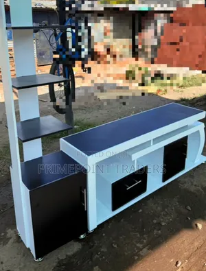 Elegant TV Stand with Flower Display - Modern Home Entertainment Unit