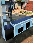 Elegant TV Stand with Flower Display - Modern Home Entertainment Unit - 1