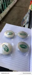 4pc Land Rover Centre Wheel Caps (Green/Gold Logo) - 2