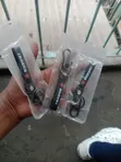 Black Leather Suzuki Logo Keychain with Metal Clip - 1
