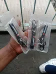 Black Leather Suzuki Logo Keychain with Metal Clip - 2