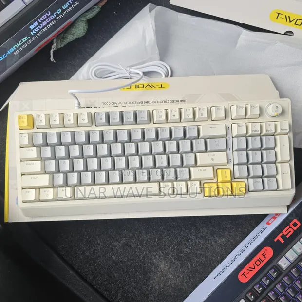 98-Key Mechanical Keyboard with Knob - 1