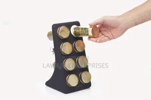 8 Jar Spice Rack with Glass Jars