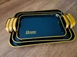 3pcs Acrylic Breakfast Trays - Black & White with Gold Finish - 1