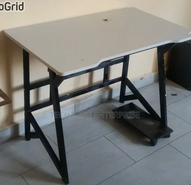 1.2m Imported Study Office Desk, Black and Grey - 1