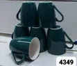 New Emerald Green and White 6-Piece Mug Set - 1