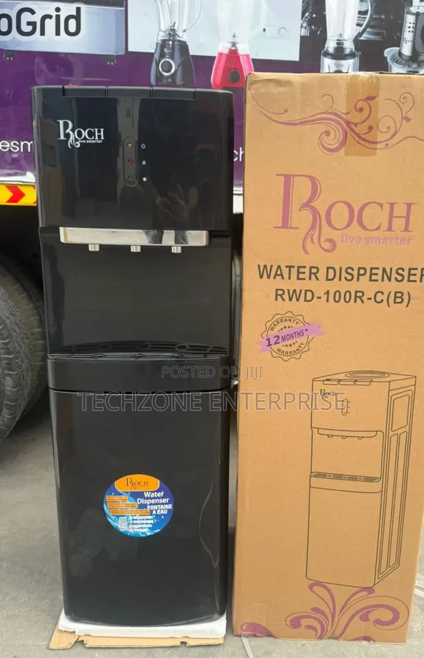 Roch 3-Tap Water Dispenser with Compressor, Black - 1