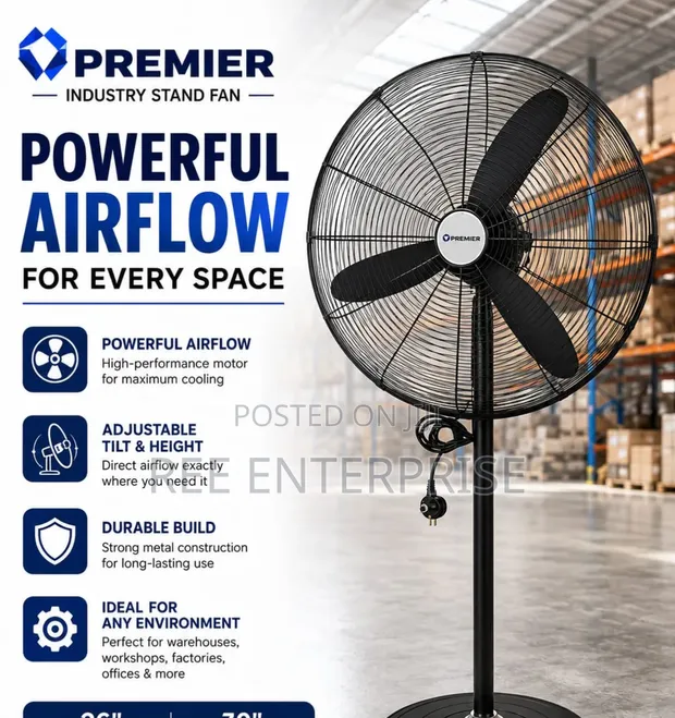 Premier 26-Inch Industrial Standing Fan - Brand New - 1