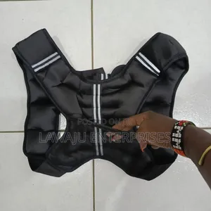 6 lbs Black Weighted Vest with Reflective Stripe