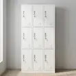 9-Door Metallic White Gym Locker - 4