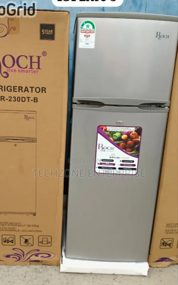 Roch RFR-230-DT-B 181L Double Door Refrigerator with Warranty - 1