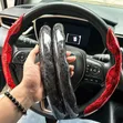 Kifuniko cha Steering Wheel cha Forged Carbon Style - Kina Gloss - 2