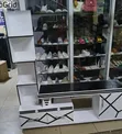 TV Stand with LED Lights & Decor Stand - White/Black - 1
